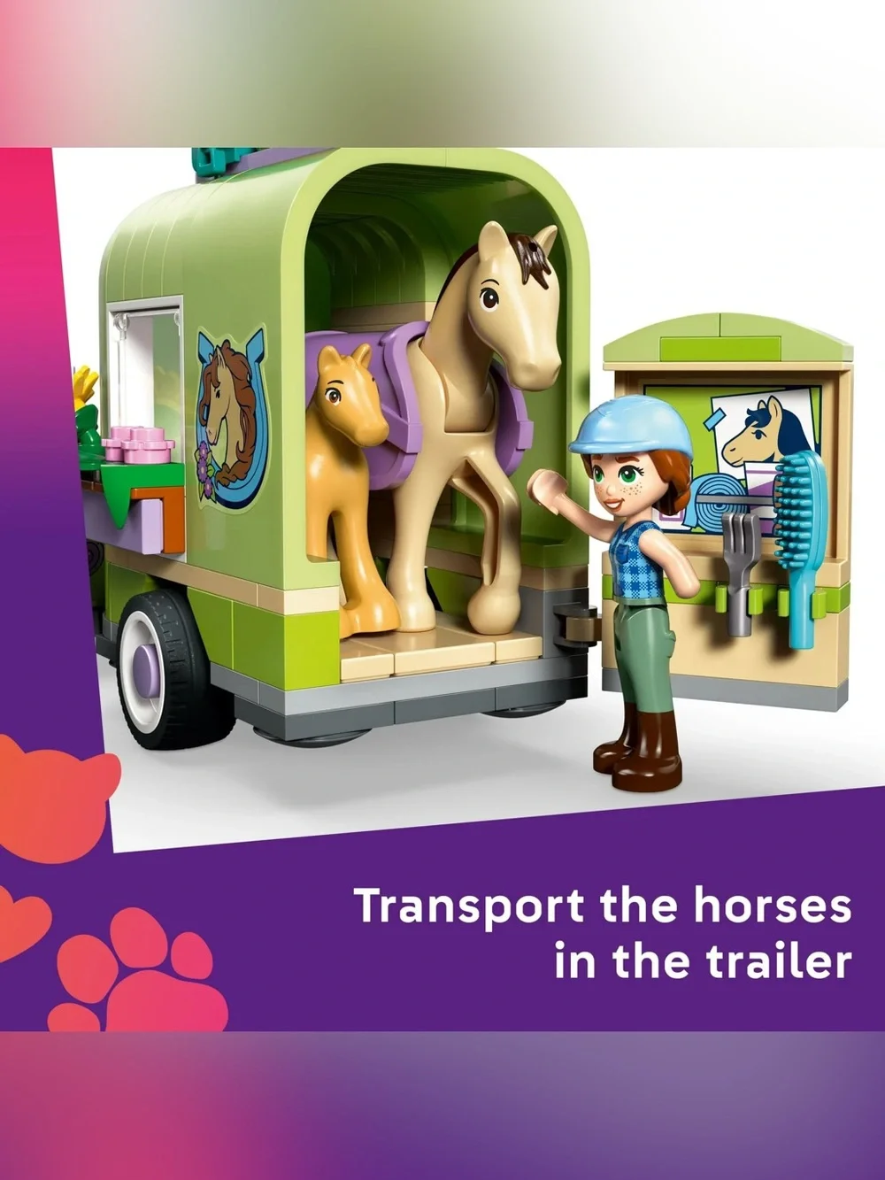 LEGO Friends Horse & Baby Foal Trailer Building Toy for Girls & Boys -